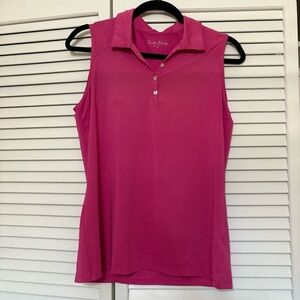 Pink Sleeveless Golf Tank Top